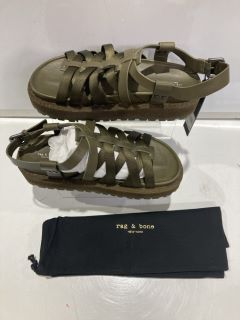 CLARKS FLASHY CLOUDY T BERRY LEATHER  SIZE EUR 22  TO INC MILITARY OLIVE PARK SANDAL SIZE EU 40 TOTAL RRP £100