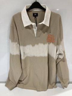 EDWIN CODY POLO CAMEL/WHITE SIZE L TOTAL RRP £140.00