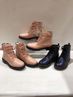 3 X JOHN LEWIS CHUNKY LACE UP BOOT SIZE 37 TO INCLUDE HIKER PINK BOOT SIZE 38 AND 36 TOTAL RRP £66