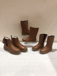 3 X JOHN LEWIS ISOBEL BOOT SIZE 31 TO INCLUDE JOHN LEWIS CHELSEA BOOT TAN SIZE 39 TOTAL RRP £100