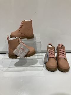 2 X JOHN LEWIS COCO BOOT PINK SIZE C4 AND C5 TOTAL RRP £60