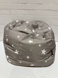 1 X ICON GREY WITH STARS BEAN BAG