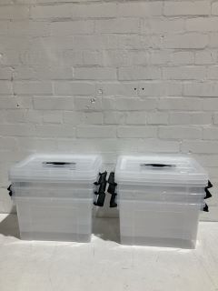 2 X BOX OF CETOMO CLEAR PLASTIC STORAGE BOXES