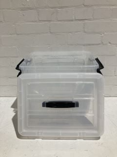 BOX OF CETOMO CLEAR PLASTIC STORAGE BOXES