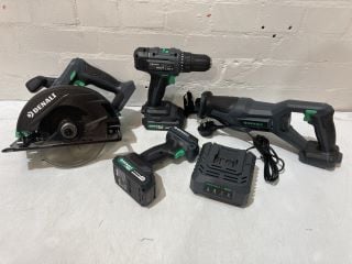 DENALI 20V 4 IN 1 COMBO (DRILL, RECIPROCATING AND CIRCULAR SAW AND FLOOD LIGHT) TOTAL RRP £175 (ID MAY BE REQUIRED)