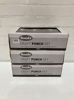 3 X TOOLS CRAFT PUNCH SET FOR CARDS, SCRAPBOOKING AND PAPER CRAFTS