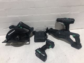 DENALI 20V 4 IN 1 COMBO (DRILL, RECIPROCATING AND CIRCULAR SAW AND FLOOD LIGHT) TOTAL RRP £175 (ID MAY BE REQUIRED)