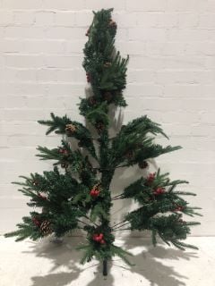 1.5M ARTIFICIAL CHRISTMAS TREE WITH FOLDABLE METAL STAND FOR INDOORS AND OUTDOORS TOTAL RRP £400