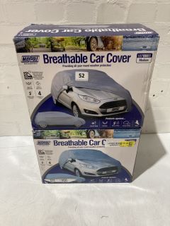 2 X MAYPOLE BREATHABLE MEDIUM CAR COVERS