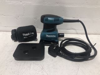 MAKITA FINISHING SANDER BO4555 INCLUDING A DUST AND FILTER COLLECTION BAG TOTAL RRP £60 (ID MAY BE REQUIRED)