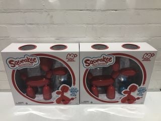 4 X SQUEAKEE THE BALLOON DOG INDIVIDUALLY PACKED