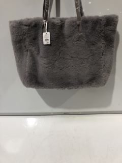 THE WHITE COMPANY FAUX FUR SHOPPER BAG - GREY - TOTAL RRP £85