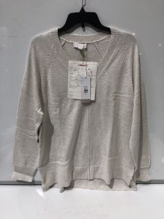 2 X THE WHITE COMPANY ITEM TO INCULDE EXTRA LARGE MOON & STAR PJ SHIRT NAVY/WHITE AND ZIP SIDE JUMPER  - TOTAL RRP £119