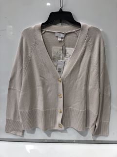 THE WHITE COMPANY DEEP RIB CARDIGAN WITH RECYCLED COTTON EXTRA LARGE  - RRP £98