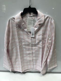 THE WHITE COMPANY BRUSHED COTTON GINGHAM PJ SET EXTRA LARGE IN PINK CHECK COLOUR - RRP £80