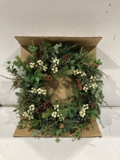 THE WHITE COMPANY ULTIMATE PINECONE WREATH 60CM - GREEN - MAN-MADE & NATURAL MATERIALS  - RRP £125