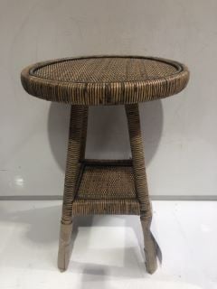 THE WHITE COMPANY WOVEN SIDE TABLE NATURAL - H57W40L40 - RRP £175