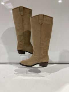 THE WHITE COMPANY KNEE HIGHWESTERN BOOT - 37 - SAND - TOTAL RRP £225