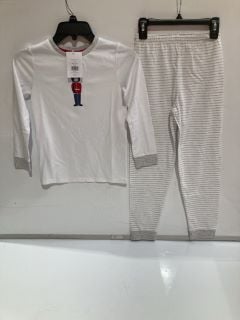 3 X THE WHITE COMPANY CHOLDRENS CLOTHING ITEMS TO INCLUDE LLAMA DUNGAREE & T-SHIRT SET 9-12 MONTHS GREY TOTAL RRP £90