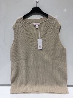 THE WHITE COMPANY LOUNGELINE NECK TANK WITH WOOL CAMEL EXTRA LARGE RRP £98