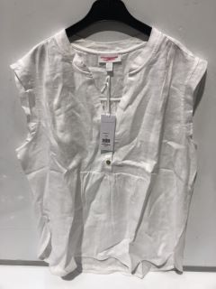 2 X THE WHITE COMPANY CLOTHING ITEMS TO INCLUDE LINEN RICH RIBBED PANEL SLEVELESS TANK EXTRA LARGE STONE TOTAL RRP £140