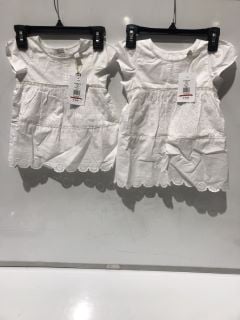 QTY OF ASSORTED THE WHITE COMPANY CHILDRENS CLOTHING TO INCLUDE BRODERIE DETAIL DRESS - 3-6 MONTHS OLD - WHITE - TOTAL RRP £105