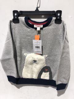 3 X THE WHITE COMPANY CHILDRENS CLOTHING TO INCLUDE CABLE KNITTED DRESS - 3-4 YRS - GREY - TOTAL RRP £115