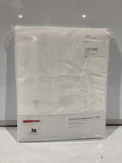 THE WHITE COMPANY SYMONS FLAT SHEET - KING - WHITE/MNK - TOTAL RRP £190