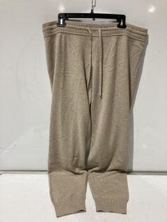 THE WHITE COMPANY CASHMERE CUFFED JOGGER - EXTRA LARGE - BISCUIT MARL - TOTAL RRP £189