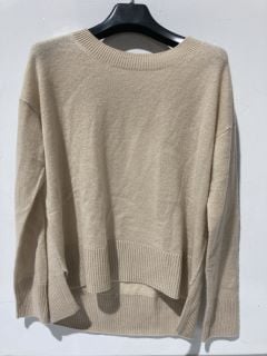 THE WHITE COMPANY CASHMERE CHUNKY V-NECK JUMPER SIZE UK M TOTAL RRP £124.50