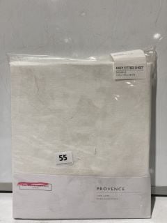 THE WHITE COMPANY PROVENCE HEMP DEEP FITTED SHEET - DOUBLE - WHITE - TOTAL RRP £125