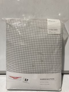 THE WHITE COMPANY HIRAFAAYE HARRINGTON FITTED SHEET - KING - SOFT GRAY RRP £180