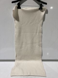 THE WHITE COMPANY CASHMERE RIBBED SCARF - PORECLAIN - TOTAL RRP  £145