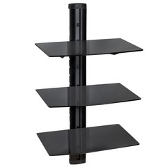 TECTAKE BLACK FLOATING SHELVES  401103