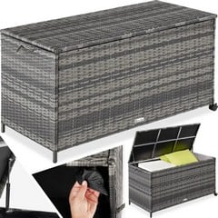 TECTAKE GARDEN STORAGE BOX GREY 404555 RRP £95.99