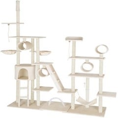 TECTAKE SNOOKY CAT SCRATCHING POST BEIGE 403918 RRP £169.99