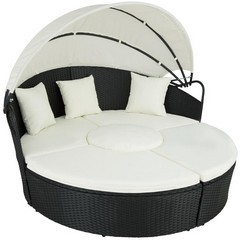 TECTAKE BLACK SUN LOUNGER SET(MISSING PART 1)