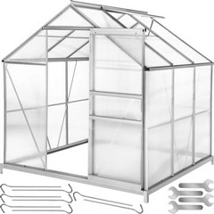 TECTAKE GREENHOUSE WITH BASE ( MISSING BOX 2) 402478 RRP £289.99