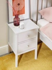 JOHN LEWIS WILTON 2 DRAWER BEDSIDE WHITE 80312207 RRP £109