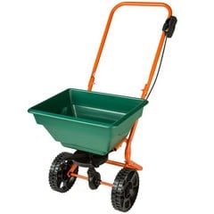 TECTAKE LAWN AND GARDEN SPREADER CART FOR SEEDS, FERTILIZER, SAND & SALT 402424