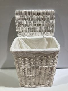 2 X ARPAN WHITE WICKER WASHING CLOTHES BASKET WITH LINING BASKET, 2X SEALEY APTBG05 TOOLBOX UNION JACK STICKER PACK