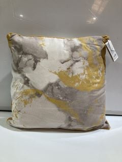 6 X HOME BY SLEEP DOWN CUSHION METALLIC MARBLE PRINT 45X45CM APPROX SIZE