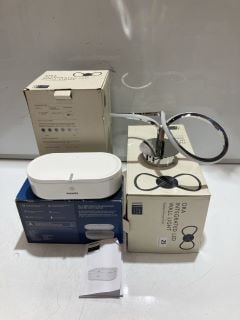 AN ASSORTMENT OF ELECTRICAL ITEMS TO INCLUDE JOHN LEWIS ORA INTEGRATED LED WALL LIGHT RRP £150