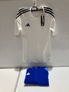 ADIDAS TIRO 23 JERSEY WHITE/BLACK UK SMALL, TO ALSO INCLUDE ADIDAS TIRO JACKET BLUE UK MEDIUM