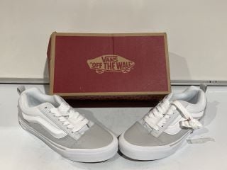 VANS KNU SKOOL RETRO SKATE WHITE/RED SIZE 9