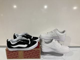 NIKE AIR FORCE 1S SIZE 8.5 & VANS KNU SKOOL BLACK/TRUE WHITE SIZE 9 RRP £170