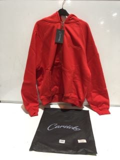 CARSICKO CORE ZIP HOODIE RED SIZE L