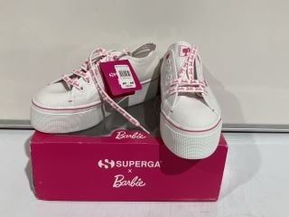 SUPERGA 2790 BARBIE CLASSIC WHITE PINK SIZE 5 RRP £155