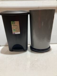 ADDIS ECO RANGE BLACK BIN & GREY MEDIUM BIN