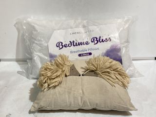 QTY OF PILLOWS TO INCLUDE LINEN LIMITED BEDTIME BLISS BREATHABLE PILLOWS